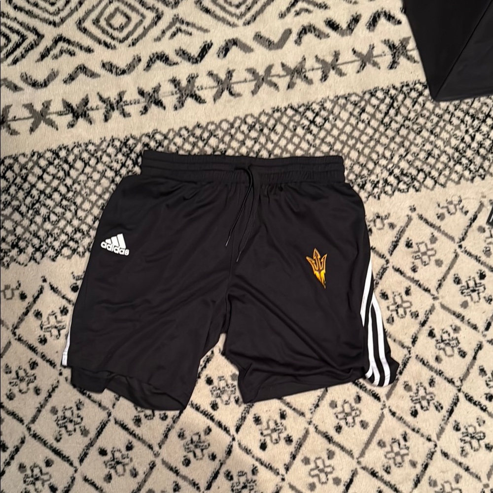 Adidas Black Men's Shorts with ASU logo